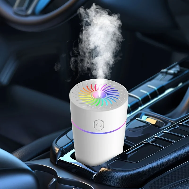 Car Air Freshener Car Aromatherapy Machine7ColorLEDCool Mist Small Desktop Humidifier