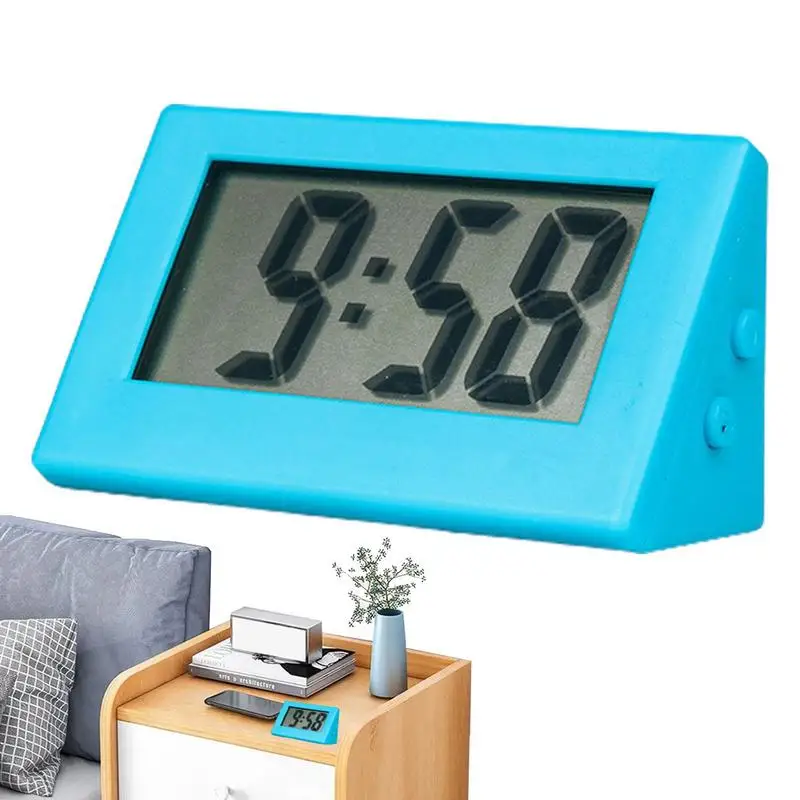 Mini LCD Digital Table Desk Electronic Clock For Home Office Silent Time Display Students Exam Supplies