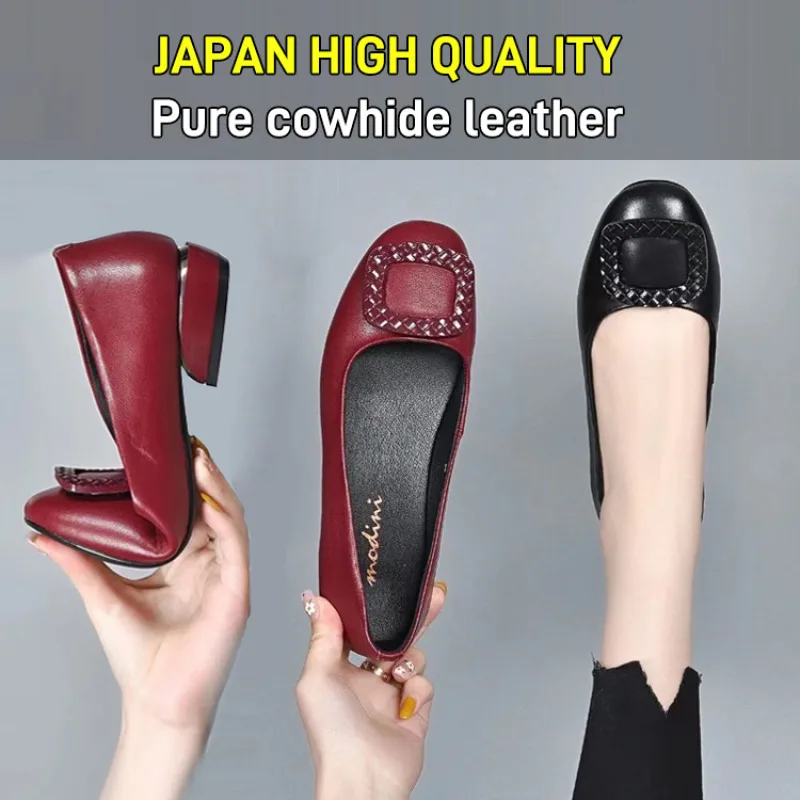 Women's Pure Flat Sandals Comfortable single shoes fashion flat heel leather rivet shoes ladies summer flat sandals pointed ankle buckle light mary jane comfortable sandals