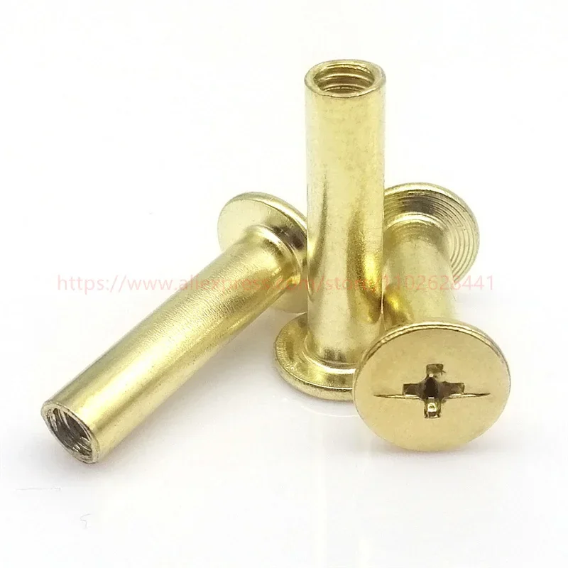 M3 M4 M5 M6 Long Leather Bag Belt Strap Photo Scrapbook Account Album Book Post Rivet Bolt Binding Chicago Screw Nail
