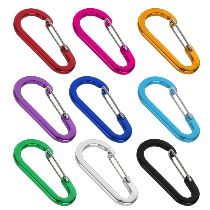 

5 Pcs Aluminum Alloy Carabiner Clip Outdoor Hiking Spring Clip Hooks Mountaineering Buckle Keychain Clip Drop Shipping