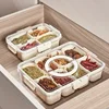 8 Grid Divided Serving Tray Snack Platters Organizer with Lid Handle Snack Fruits Food Box Fresh-keeping Kitchen Accessories New 1