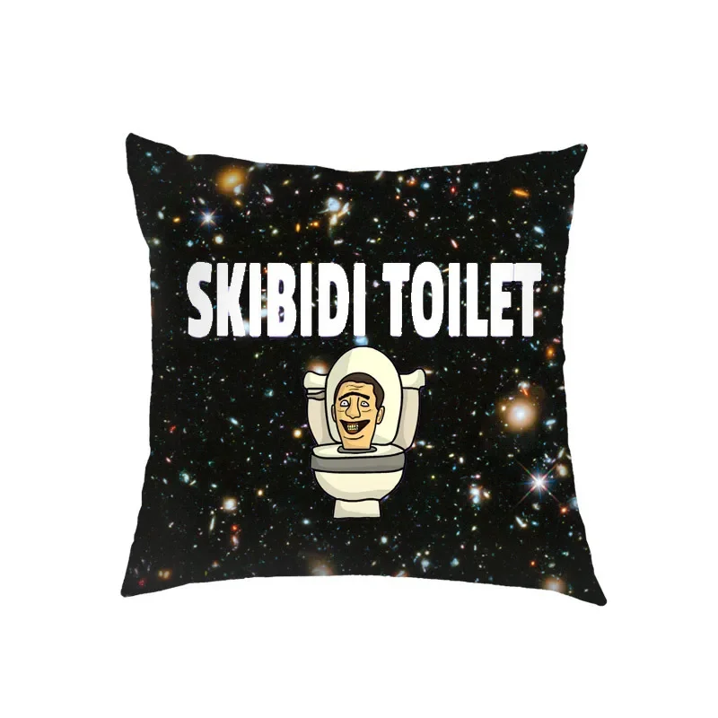 Skibidi Toilet Toilet Pillowcase 45x45cm Digital Velvet Sofa Cushion Cover Pillowcase Children's Toys Gifts