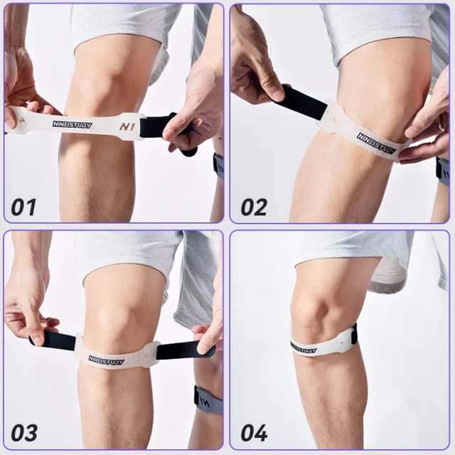 1PC PVC Pressure Patellar Strap Joint Meniscus Protector Basketball Tennis Hiking Running Knee Protector Sports Knee Protector 2