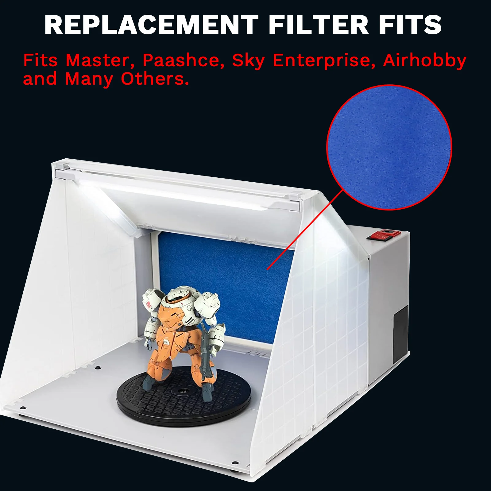 Airbrush Filter Set - 2 Stück Ersatzfilter Für Spritzkabinen