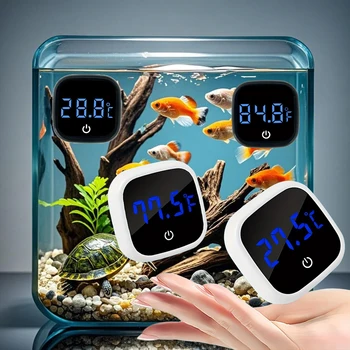 Fish Tank Digital Thermometer Aquarium Temperature Measuring Device Touch Switch Accurate Durable Aquarium Pet Incubator Indoor