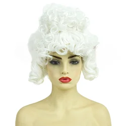 Gazelle Goat Costume Wig with Brown Headband - Short Blonde and Purple Wavy Wig for Anime Cosplay and Drama Parties (YSZ wig only)