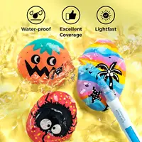 Ohuhu Acrylic Paint Markers 48 Paint Pens Reversible Tip Acrylic Markers Waterproof for Rock Painting Easter Egg Wood Plastic 2