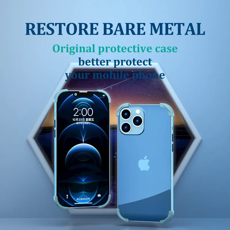 4 Pcs Anti-fall Coner Cover For iPhone 14 Phone Edge Frame Protective For iPhone 13 12 Silicone Anti-Knock Corner Protector