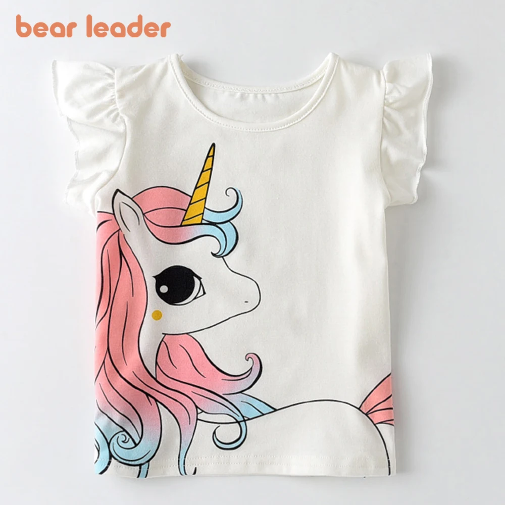 Bear Leader Summer Fashion Unisex Unicorn T-shirt Children Boys