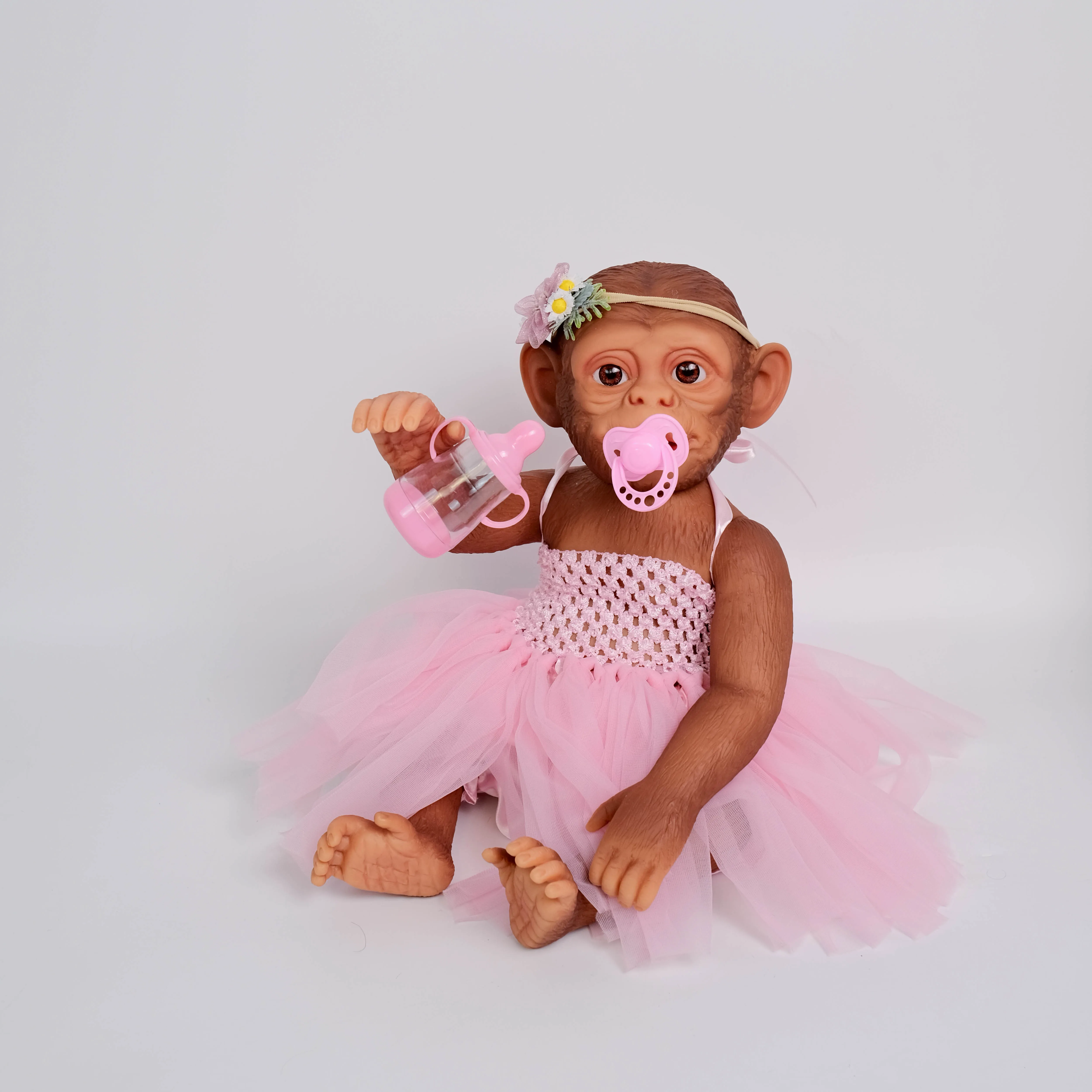 NPK 20inch Monkey Girl Lifelike Reborn Baby Doll Full Body Vinyl ...