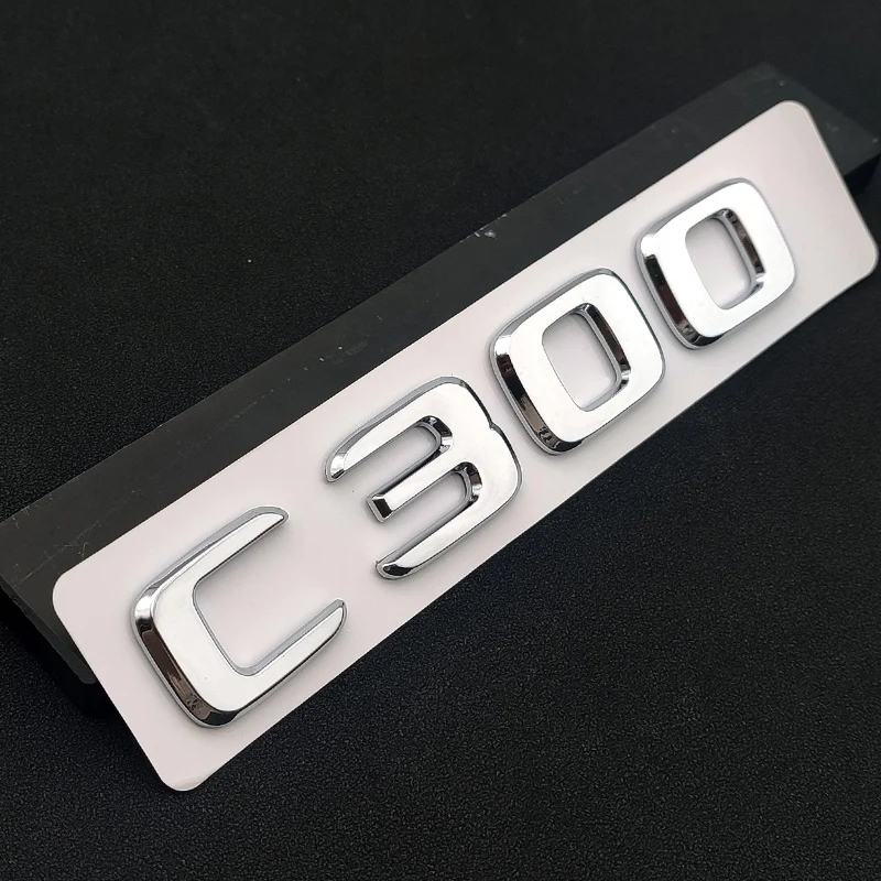 3d ABS Logo C 200 220 300 C200 C220 C300 C320 Emblem Letters Sticker Car Trunk Badge For Accessories