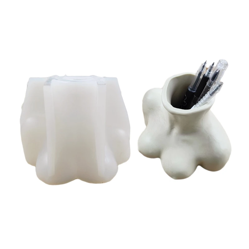 

N58F Silicone Human Body Mould for Flower Pots Pen Holder for Creative Epoxy Casting Mold DIY Crafts Adult Kid Adult Office D