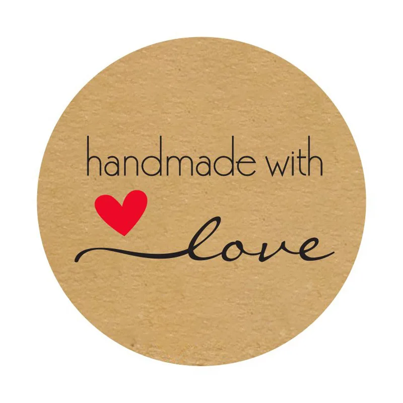 50-500pcs Kraft Paper Homemade Stickers Scrapbooking For Envelope And Package Seal Labels Sticker Stationery Handmade kraft paper stickers stationery stickers paper stickers decorative labels stickers decorative stickers adhesive stickers self adhesive stickers diy scrapbooking accessories