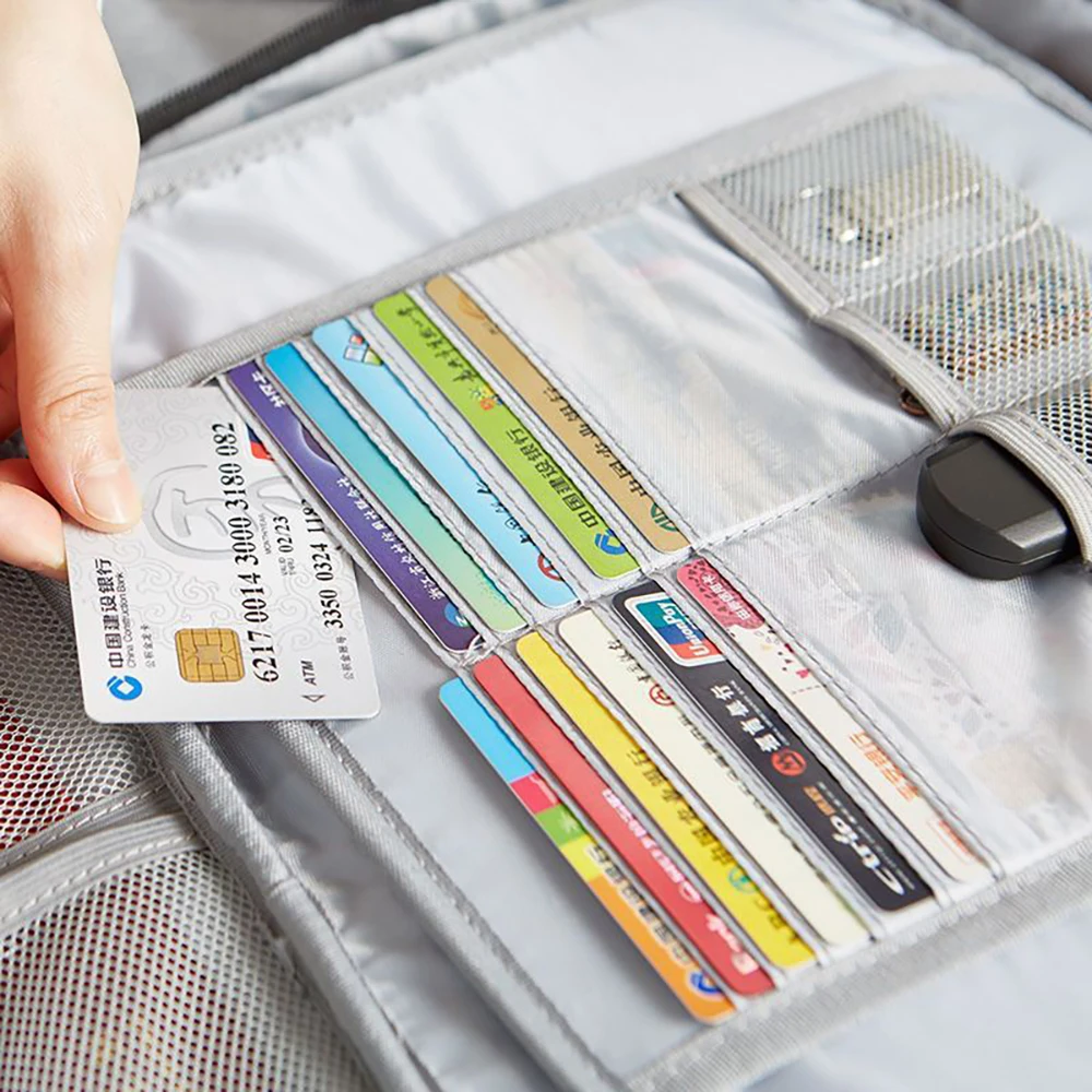 Document Organizer Briefcase 3-Layer Folder Holder Men's Women's Bag Cover Purse Passport Home Safe Functional File Storage Case