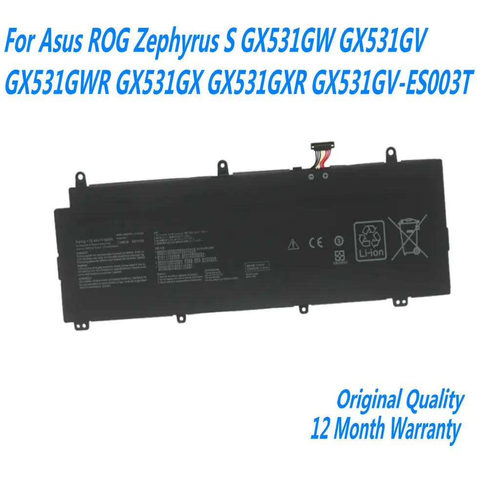 Asus ROG Zephyrus S GX531GW GX531GV GX531GWR GX531GX GX531GXR GX531GV-ES003T 노트북 배터리, 15.44V 60WH C41N1828, 신제품 