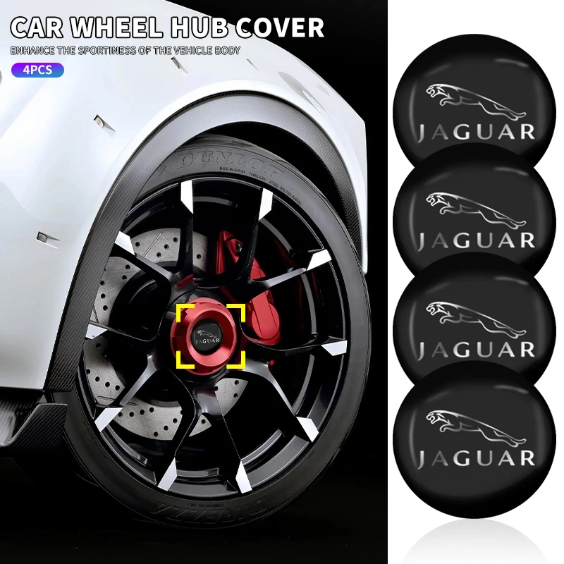 4Pcs Car Wheel Center Hub Caps Decorazioni Protettive Accessori Per Auto Per Jaguar Xf Xj F-Pace X-Type S-Type F-Type E-Pace