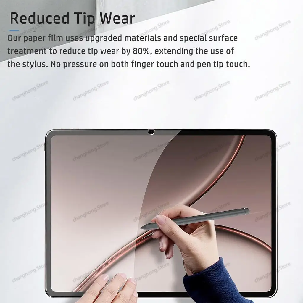 Enhanced Paper Feel Screen Protector for Tablets - Soft PET Paper Film, 13.2