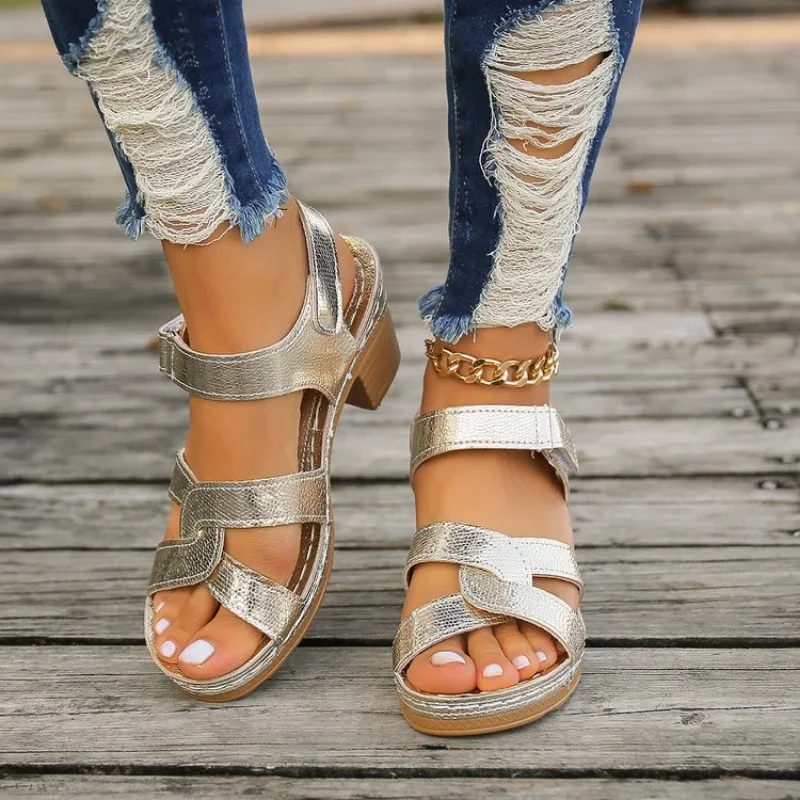 Women Platform High Heels Sandals Summer Dress Chunky Open Toe Shoes New Design Brand Slingback Sandals Female Zapatos Muje women wedge sandals women dress shoes women slingback sandals women high heels shoes
