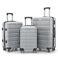 Ensemble de bagages 3 pièces en ABS rigide, grande capacité, valise de voyage avec roulettes pivotantes, serrure à combinaison portable, bagage à roulettes 2