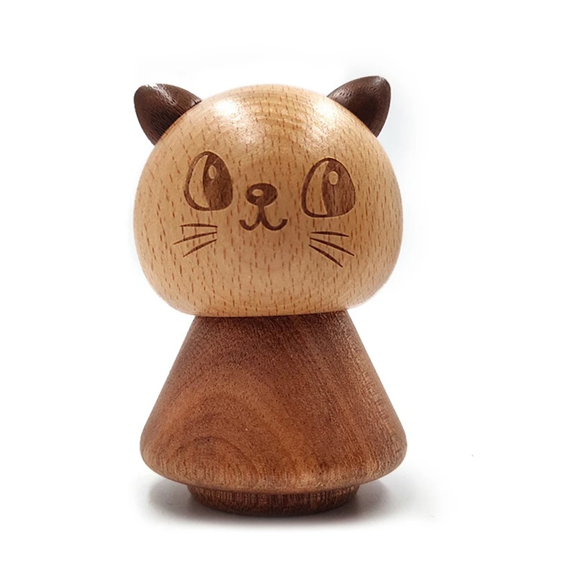 Creative Toothpick Holder Mini Household Storage Container Walnut Beech