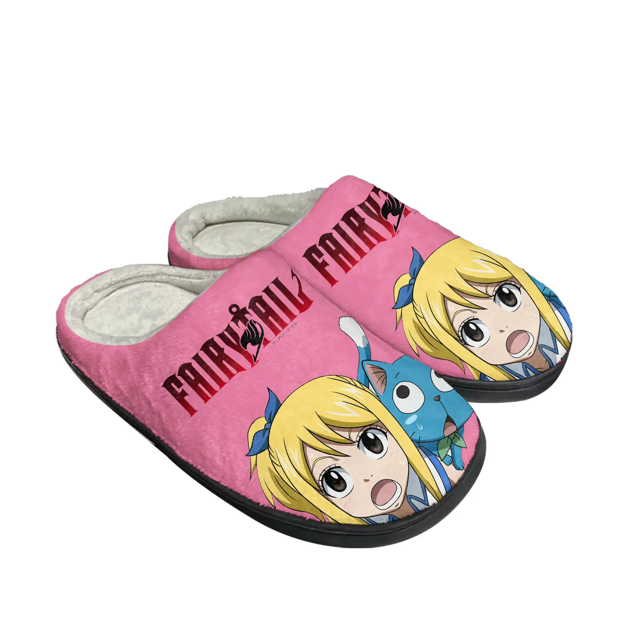 Lucy Heartfilia Anime Fairy Tail Home Cotton Custom Slippers Mens Womens Sandals Plush Casual Keep Warm Shoes Thermal Slipper