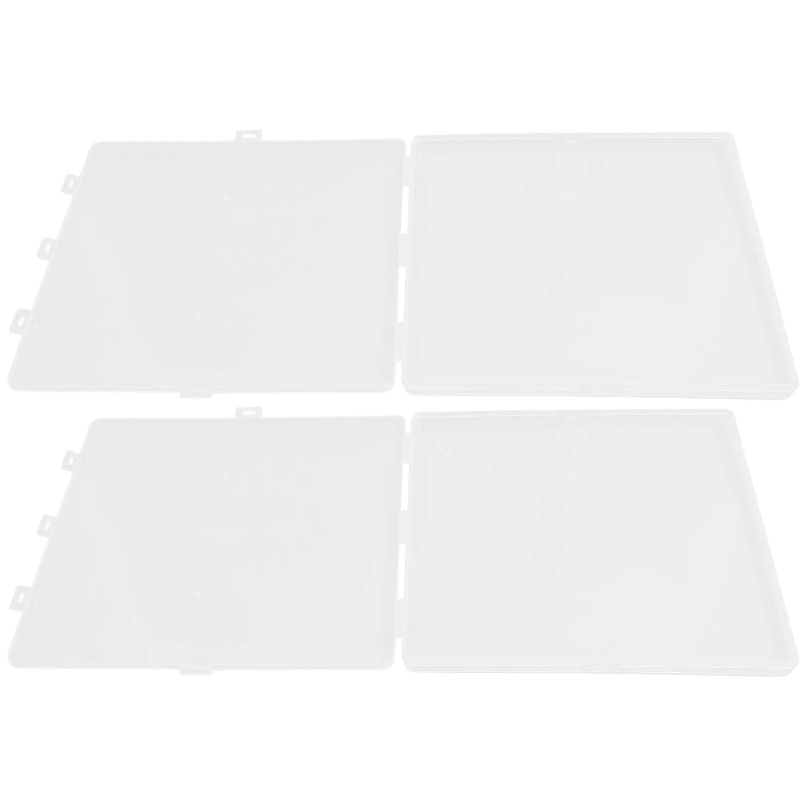 2Pcs 쌓을 수 있는 PP 문서 정리함 상자 A4 호환 파일 보관 케이스 (인증서, 사진, 카드, 엽서, 사무실 책상용)