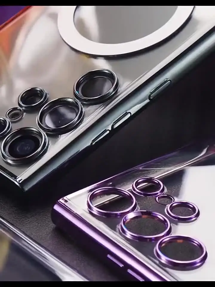 Гальванический магнитный прозрачный чехол для Samsung Galaxy S24 S23 S21 Fe S25 Ultra S22 Plus Magsafe