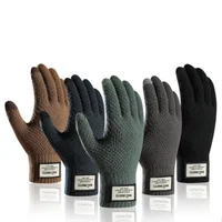 Winter Screen Touch Gloves Women Men Warm Stretch Knitted Mittens High Elastic Outdoor Sports Full Finger Running Gloves 1