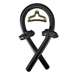 Heatless Curling Rod Headband for Soft, Shiny Curls - Hairdressing Tool & Accessory (Black)