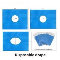 50 pièces de draps chirurgicaux dentaires jetables avec trou, couvre-trous stériles non tissés, fournitures de traitement emballées individuellement 3