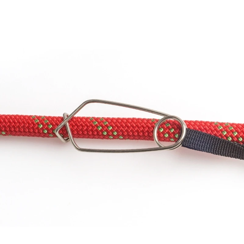 25UC 2pcs Versatile & Convenient Stainless Steel Fixing Clip Fastening Rope Safety Buckle for Climbing Rope Protector Sleeve