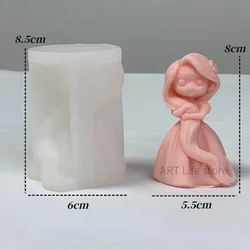 Princess Doll Silicone Candle Mold - 3D Girl Portrait (83002042)