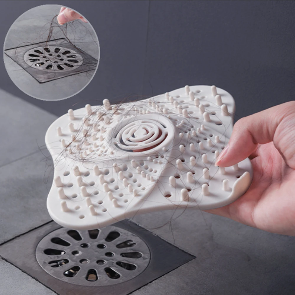 

With Suction Cup Bathroom Anti-Blocking Floor Drain Drainage Anti-Hair Filter
