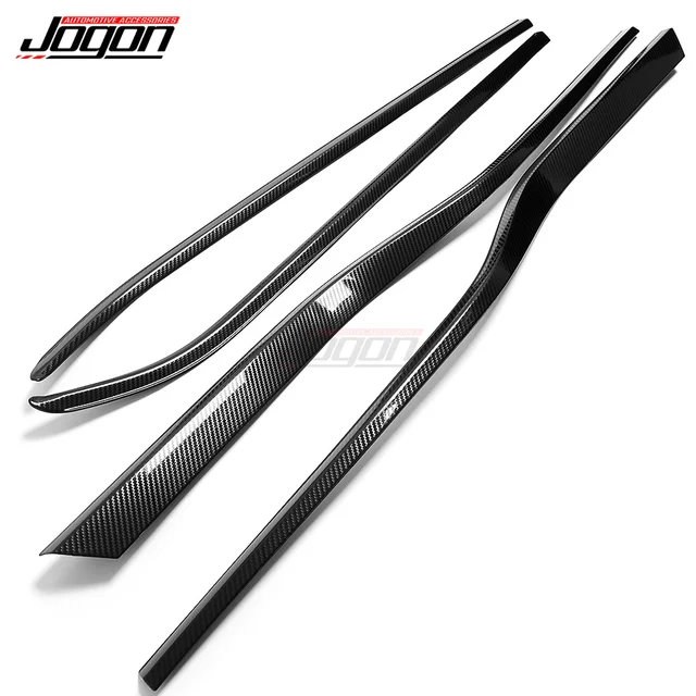 Window Trim Kit For 2021‑2025 Ford F150 SuperCrew – 4‑PC ABS Plastic Bottom Sill Guards, Door Edge Protectors, No‑Drill Installation