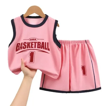 Summer Children's Clothing Baby T-shirts Shorts Tan Top Sleeveless Children Sets Kids Clothes Boys Girls Vest Suit
