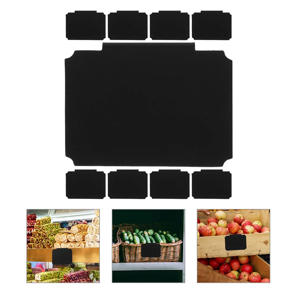 9Pcs Chalkboard Labels Convenient Clip On Labels Blackboard Clips Price Label Clips Erasable Labels 9pcs clip on labels price display label clips erasable labels storage bin clip on labels reusable price clips