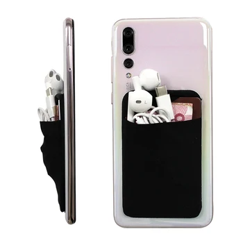 Tasca elastica per cellulare sul portafoglio per carte, adesivo adesivo unisex, custodia per carte di credito, alta qualità