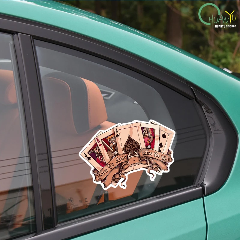 Pegatinas Reflectantes Para Coche - Diseños Divertidos De Póker Y Camiones, Decoración Para Ventanas Y Carrocería