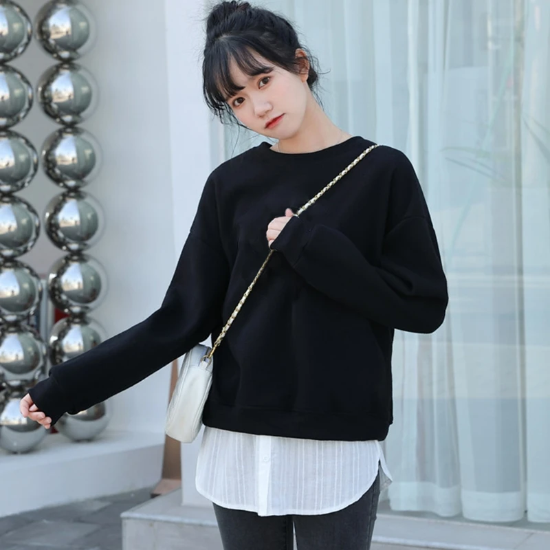 

Women White Striped Half False Hem Layering Fake Top Lower Skirt Extender N7YE