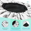 Shower Cap Terry Cloth Lined EVA Exterior Reusable Triple Layer Waterproof Large Bath Hair Cap for All Hair Hotel Travel 5