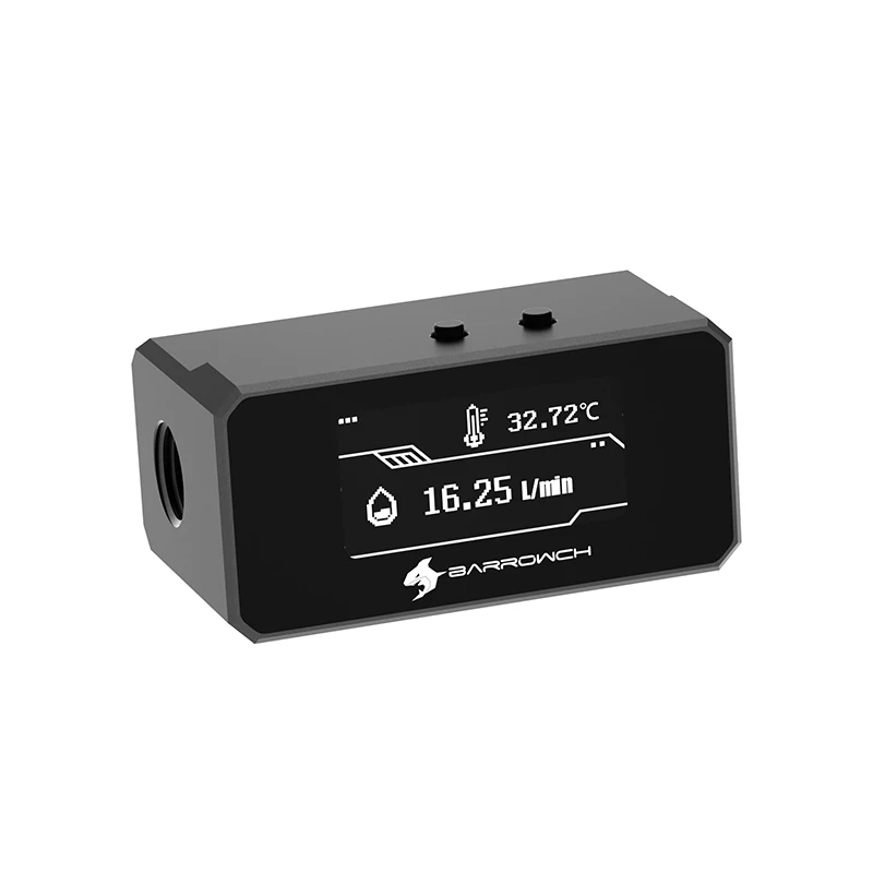 Barrowch-medidor de Fluxo de Temperatura do Computador Alarme de Monitoramento Inteligente Loop Líquido Personalizado Construir Flowmeter Oled g1 Fbft08 - Imagem 3