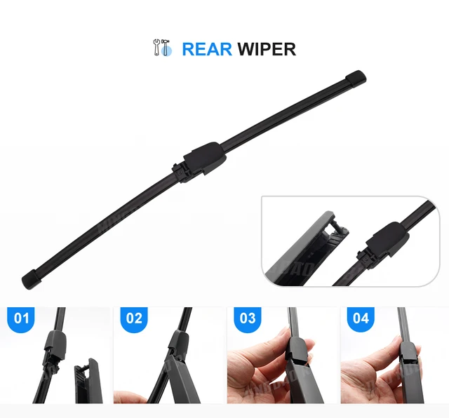Limpiaparabrisas Trasero Para VW Caddy, Life, Berlina, Caja 2004-2015 - 40 Cm, Fácil Instalación