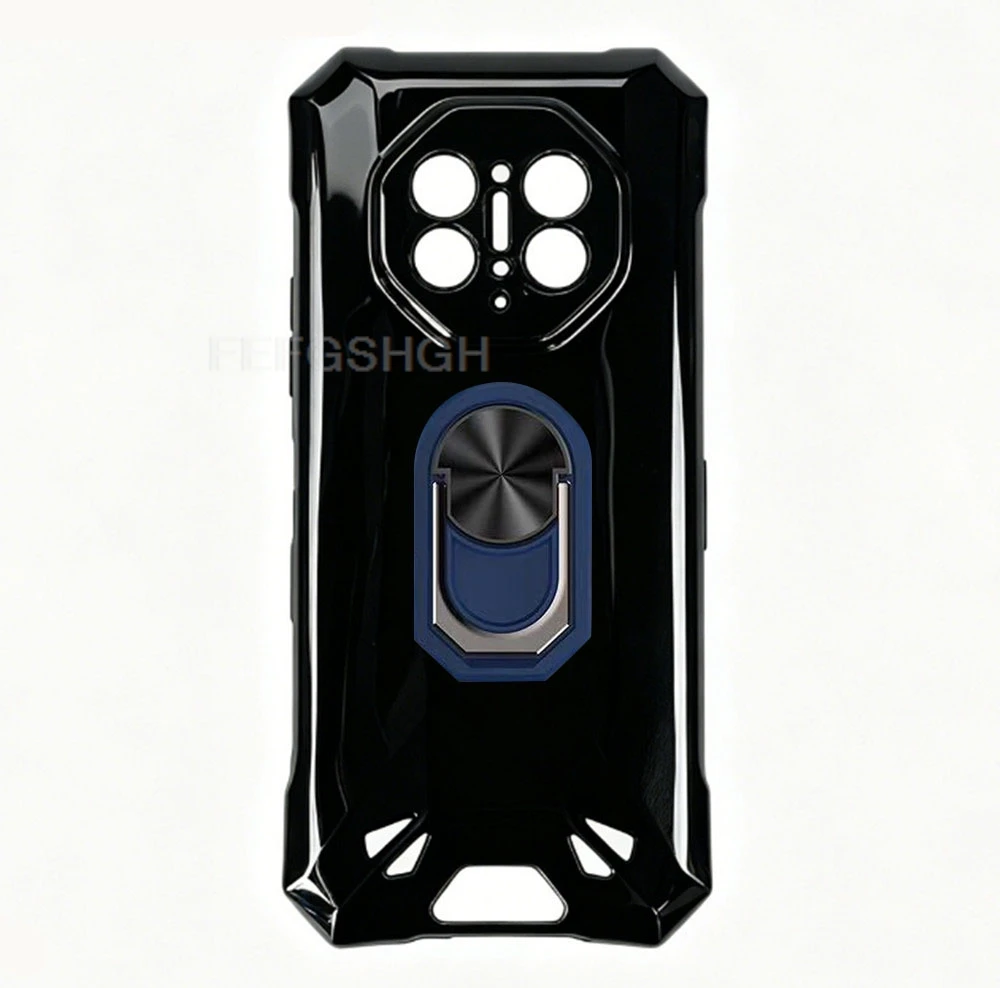 Enhanced Back Ring Holder Bracket Phone Case - TPU Soft Silicone, 6.78