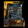 DIY Book Nook Wooden Miniature Model Kit Automotive Workshop Casa Bookend With Light 3D Puzzle Bookshelf Home Decor Friends Gift 3