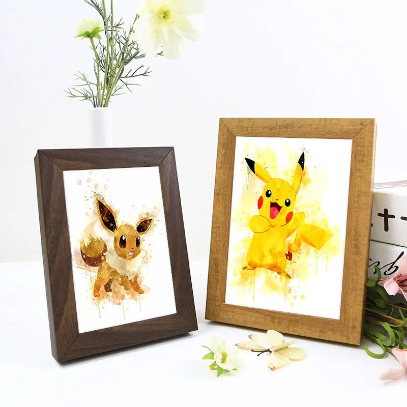 Pintura em tela pokemon cartaz anime bulbasaur pikachu mural arte imagem  para sala de estar crianças fundo da casa decoração da parede - AliExpress