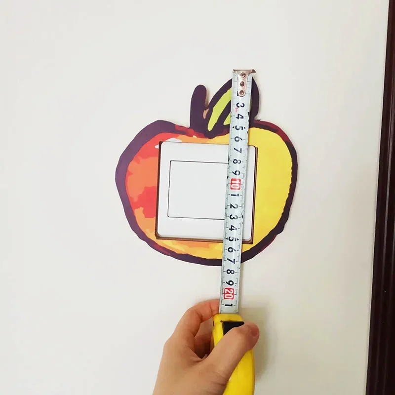 Orange Fruit Decorative Switch Sticker, Modern Minimalist Wall Art, Korean Style, Light Socket Cover