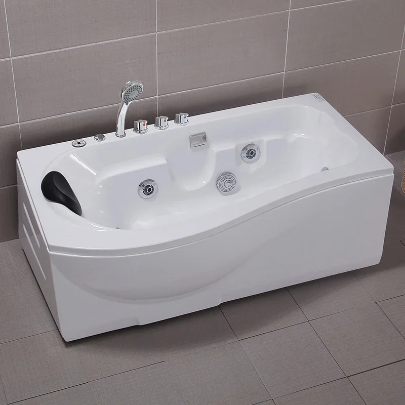Modern Acrylic Hydromassage Bathtub Bathroom Household Spa Baths Rectangle Comfortable Upscale Massage Adults Bathtub