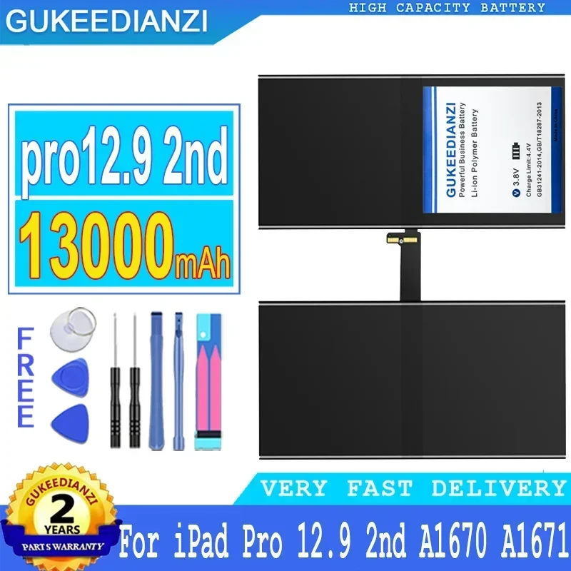 

Pro12.9 2-й 13000 мАч для iPad Pro 12,9 2-й A1670 A1671 A1821 Pro12.9 2-й сменный аккумулятор большой емкости