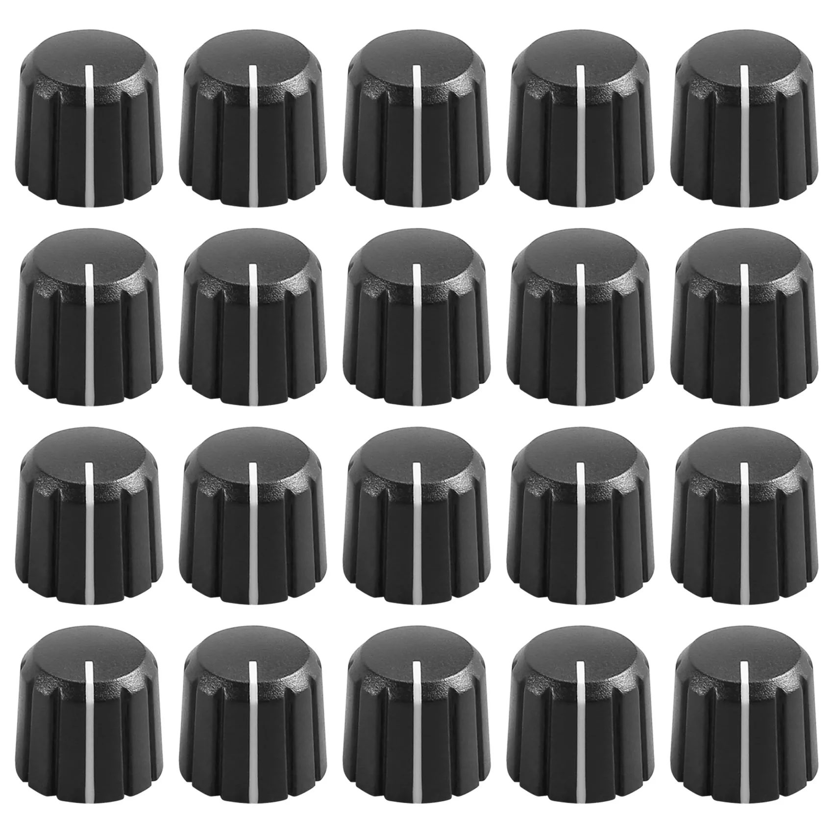 20Pcs 15X13 5mm Plastic Potentiometer Rotary Knob for 6mm Diameter D 20pcs-15x13-5mm-plastic-potentiometer-rotary-knob-for-6mm-diameter-d
